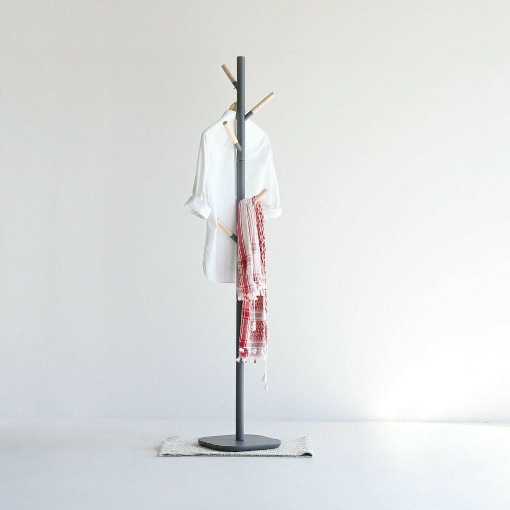 ハンガーデザイナーおしゃれハンガーラックポールハンガー洋服収納片付け玄関収納木製北欧PoleHangercime