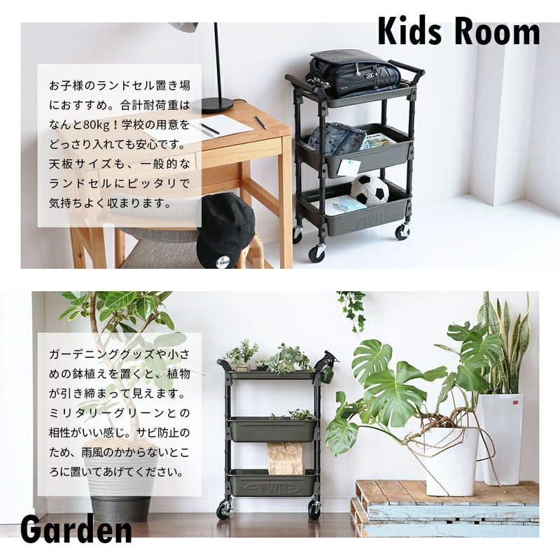 【限定カラー】ツールワゴンロイヤル(1浅2深）3段トレイ3段収納TOYO東洋スチールTWR-4金属工具キャスター移動移動式ワゴンラック収納家具インテリアトレイキッチンラック片付けワゴン収納隙間収納日本製