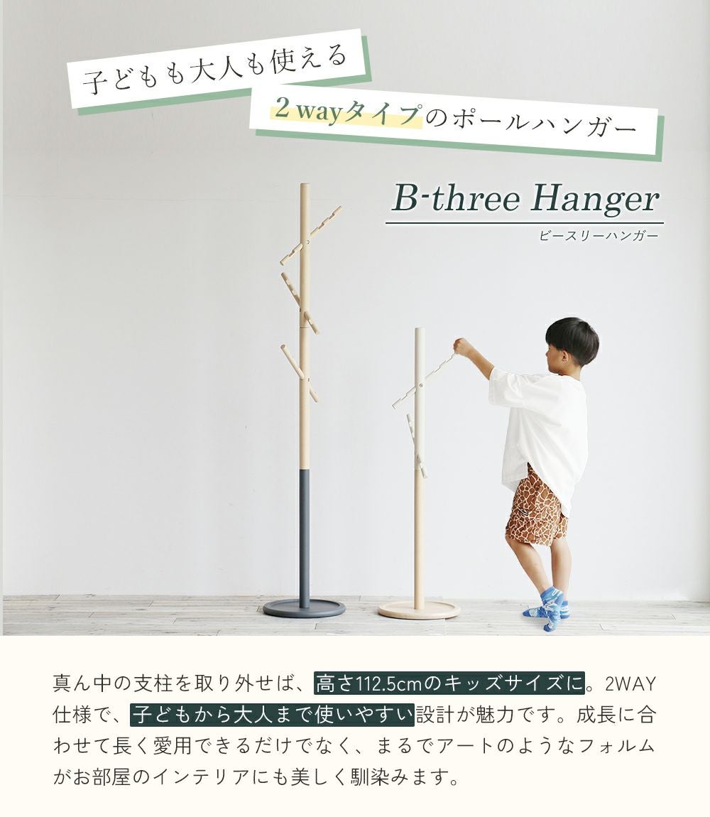 子どもも大人も使える２wayポールハンガー