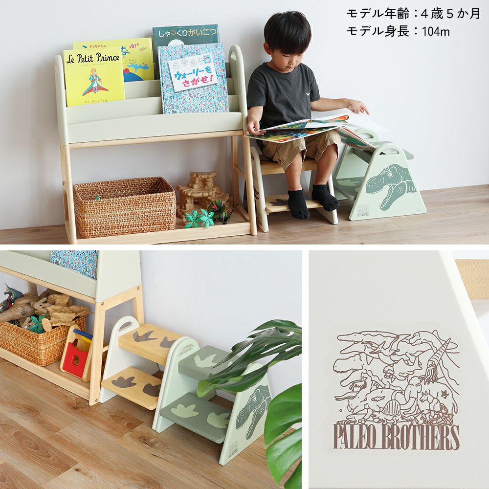 恐竜イラスト入りキッズステップ