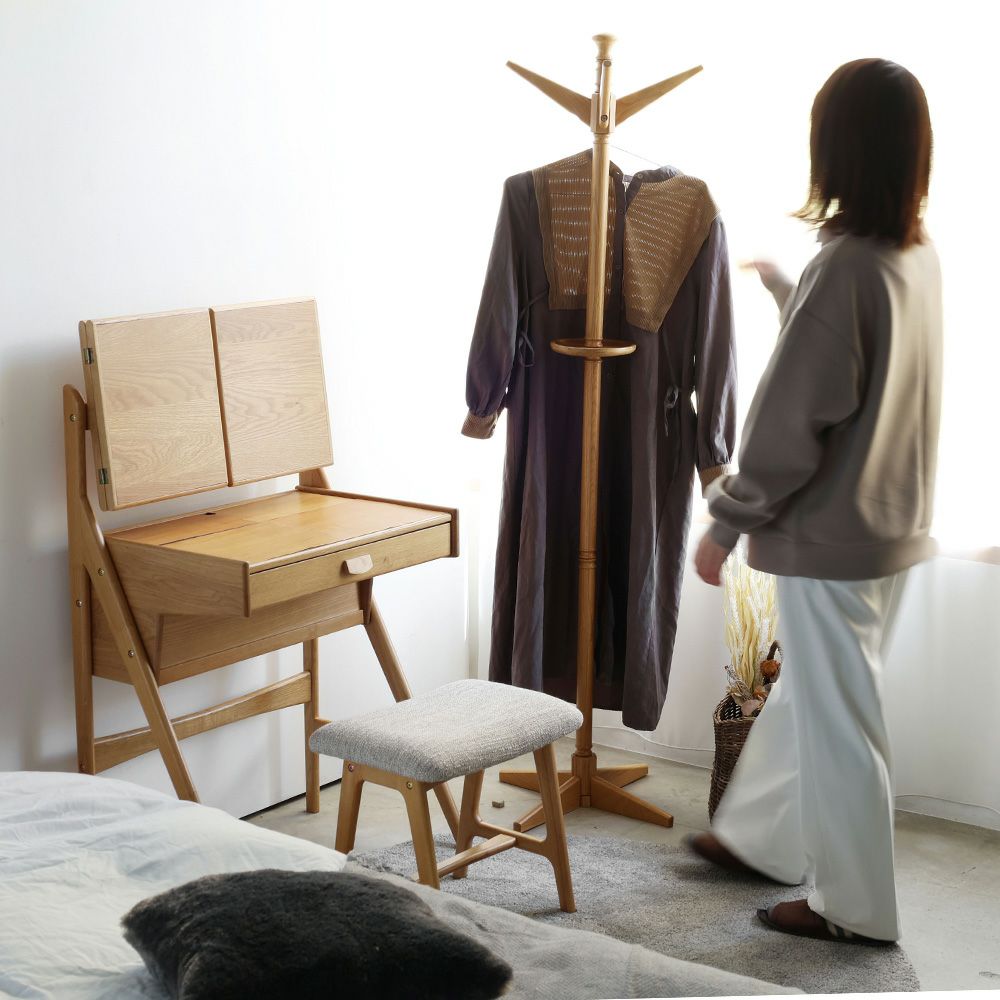 nofu｜Herit.｜dresser&stool｜家族の今に寄りそう木のぬくもりの家具