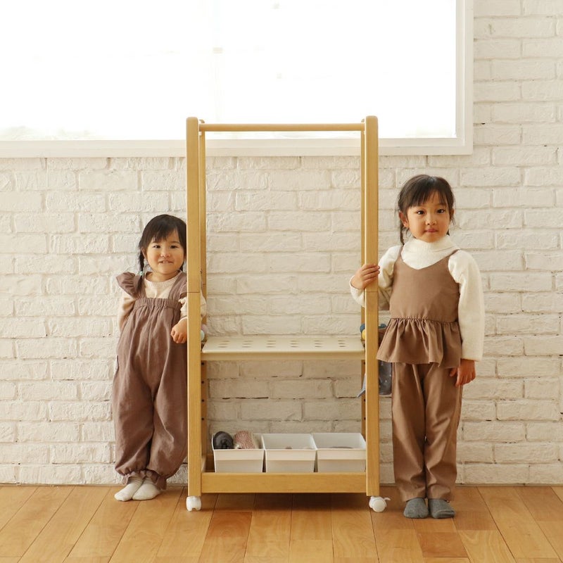 2way仕様のキッズハンガーラック