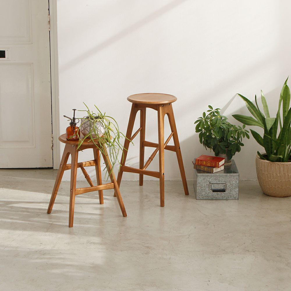 軽量なヴィンテージ風ハイスツール