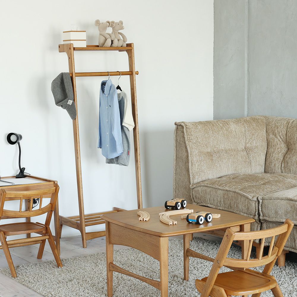 nofu｜Herit.｜hanger rack｜家族の今に寄りそう木のぬくもりの家具