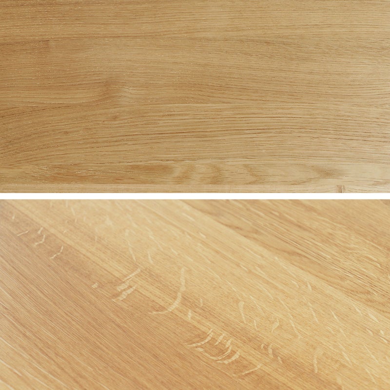 一枚板のような上質な仕上がりのダイニングテーブル